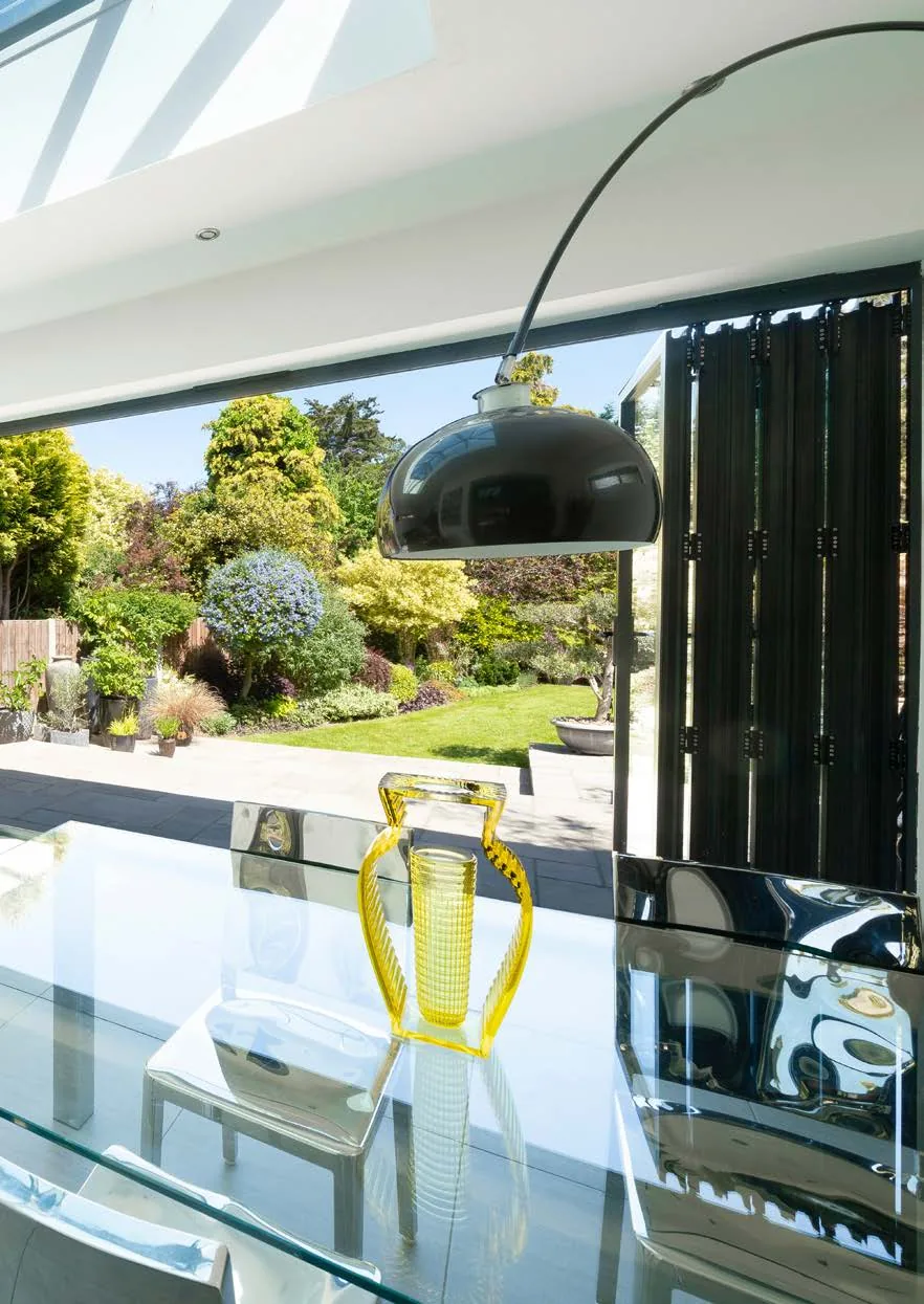 Bi-folds open to dining room