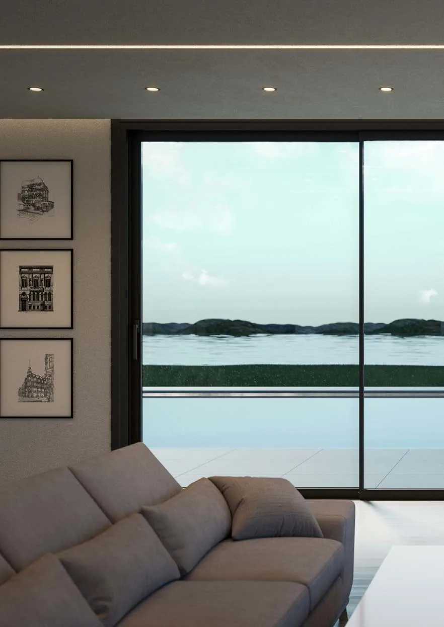 Modern aluminium sliding doors