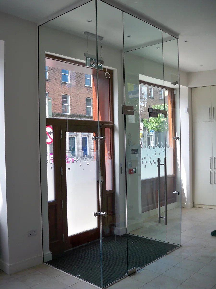 Glass entrance lobby