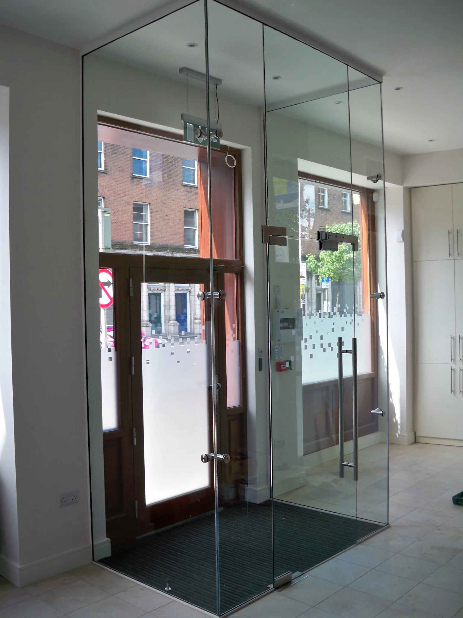 Glass entrance lobby