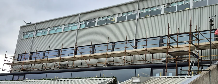 Industrial glazed facade