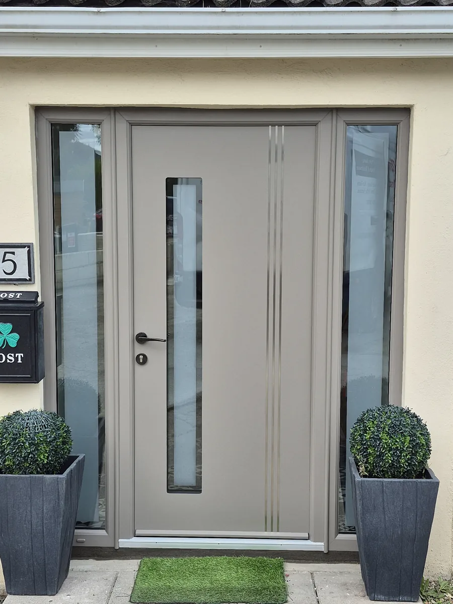 Composite front door fitted by O'Sullivan Glazing Systems