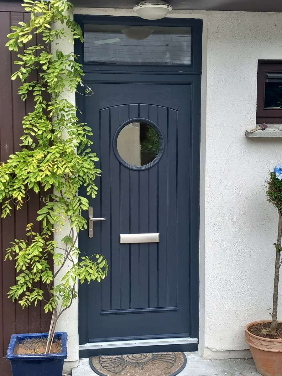 Front door with glazed sidelights