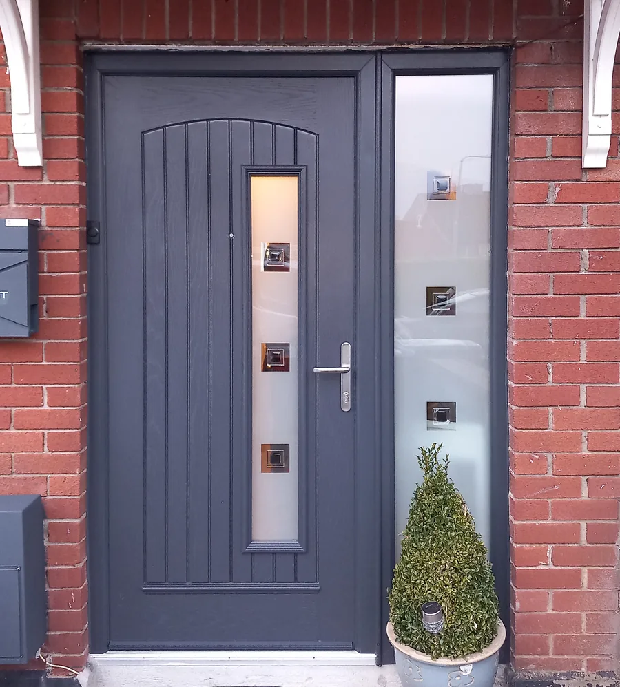 Composite front door fitted by O'Sullivan Glazing Systems