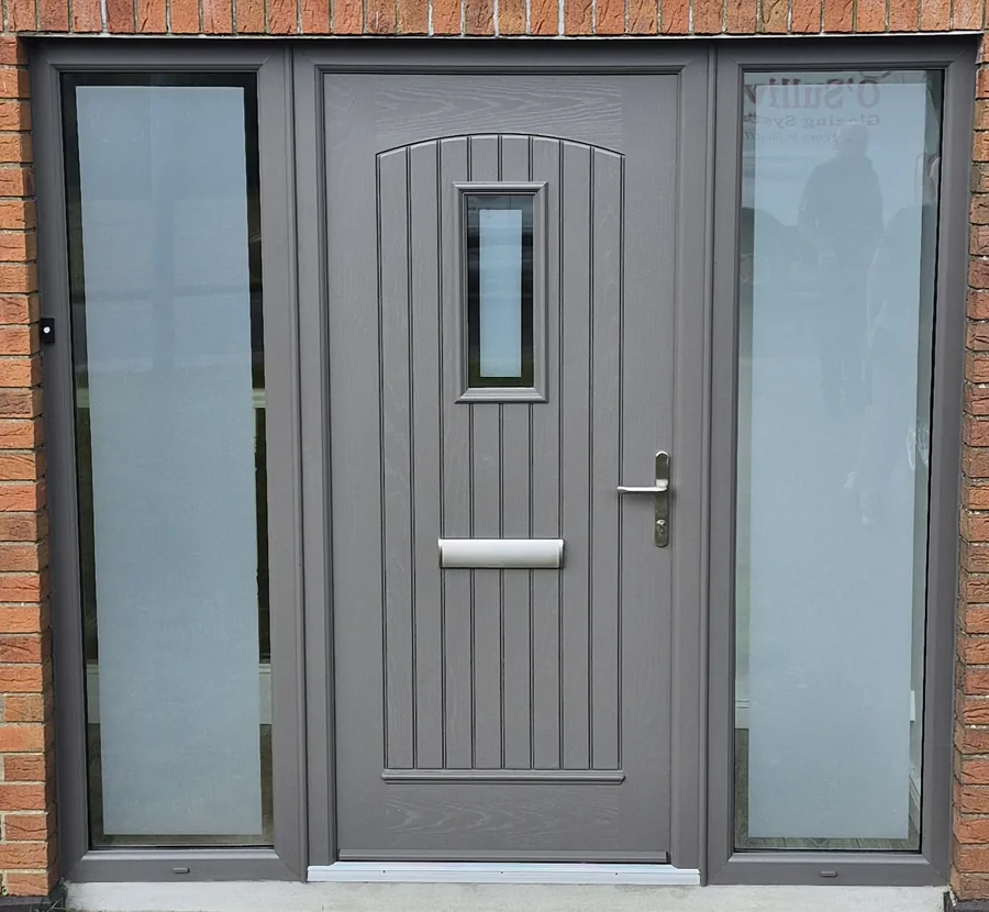 Composite front door fitted by O'Sullivan Glazing Systems